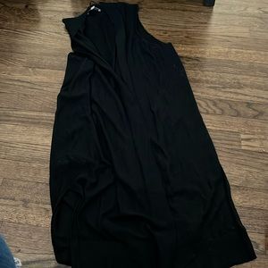 Size L Sleeveless Black Sweater Cardigan Vest - LOFT